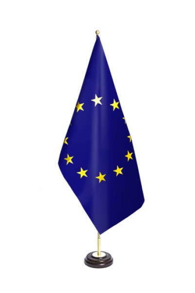 Stojak drewniany z flagą
